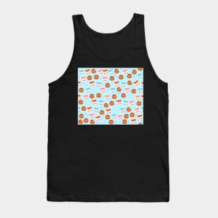 Cookies and Milk on Blue Tank Top